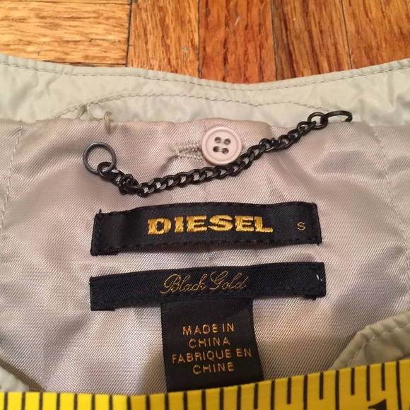 DIESEL BLACK GOLD MENS NYLON GRAY JACKET SZ S - Picture 7 of 8